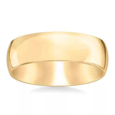 Low Dome Comfort Fit Polished Band (7mm)