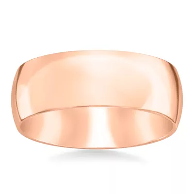 Low Dome Comfort Fit Polished Band (8mm)