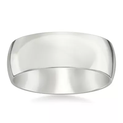 Low Dome Comfort Fit Polished Band (8mm)