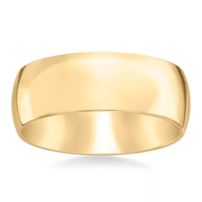 Low Dome Comfort Fit Polished Band (8mm)