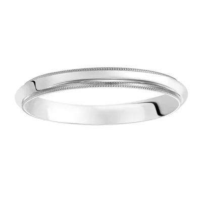 Milgrain Low Dome Comfort Fit Polished Band (3mm)