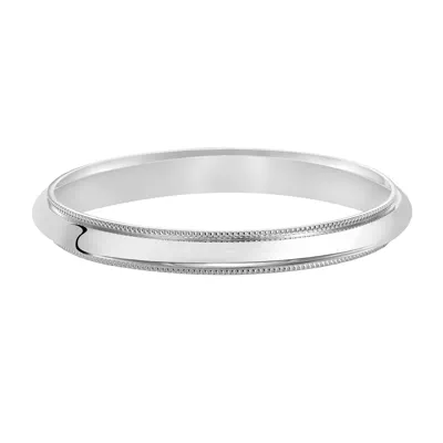 Milgrain Low Dome Comfort Fit Polished Band (3mm)