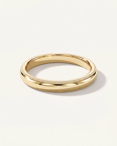 Milgrain Low Dome Comfort Fit Polished Band (5mm)
