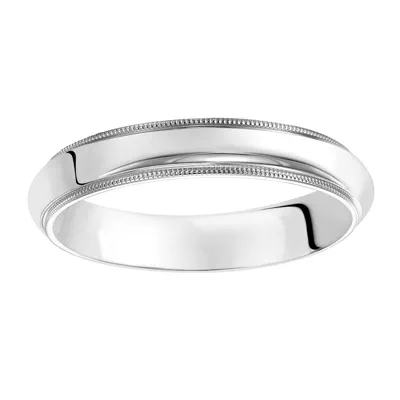 Milgrain Low Dome Comfort Fit Polished Band (5mm)