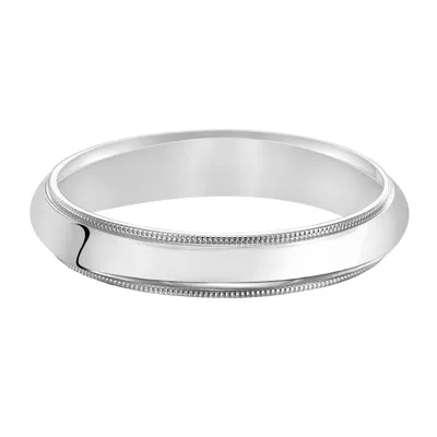 Milgrain Low Dome Comfort Fit Polished Band (6mm)