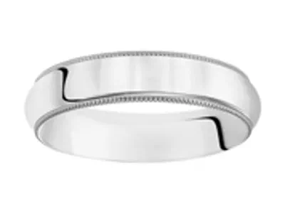 Milgrain Low Dome Comfort Fit Polished Band (6mm)