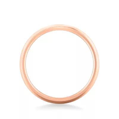 Milgrain Low Dome Comfort Fit Polished Band (7mm)