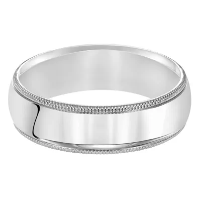 Milgrain Low Dome Comfort Fit Polished Band (7mm)