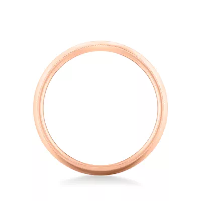 Milgrain Low Dome Comfort Fit Polished Band (8mm)