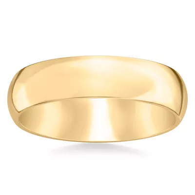 High Dome Comfort Fit Polished Band (6mm)
