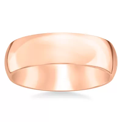 High Dome Comfort Fit Polished Band (7mm)
