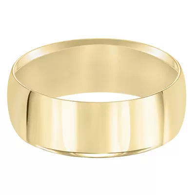 High Dome Comfort Fit Polished Band (8mm)