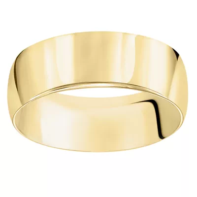 High Dome Comfort Fit Polished Band (8mm)