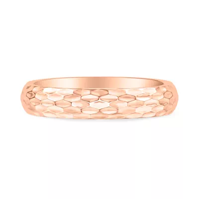 Geometric Hammered Band (4mm)