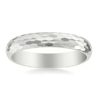 Geometric Hammered Band (4mm)