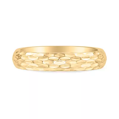Geometric Hammered Band (4mm)