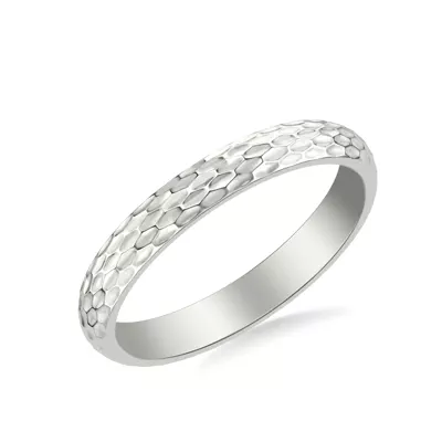 Geometric Hammered Band (3mm)
