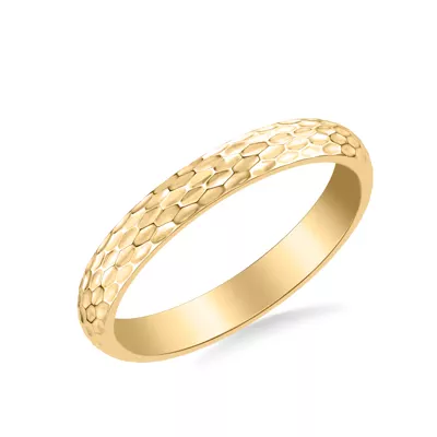 Geometric Hammered Band (3mm)