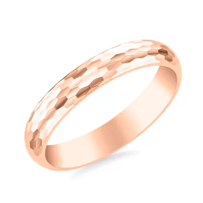 Geometric Hammered Brushed Band (4mm)