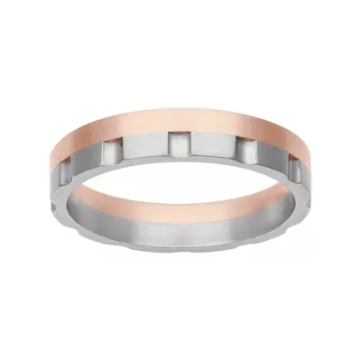 Two-Tone Vertical Cut Fusion Band (4.5mm)
