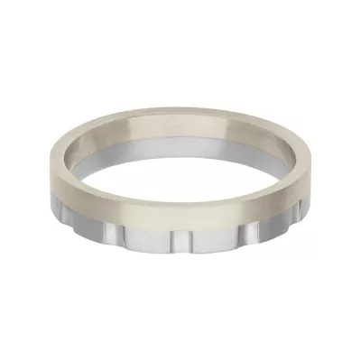 Two-Tone Vertical Cut Fusion Band (4.5mm)