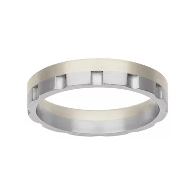 Two-Tone Vertical Cut Fusion Band (4.5mm)