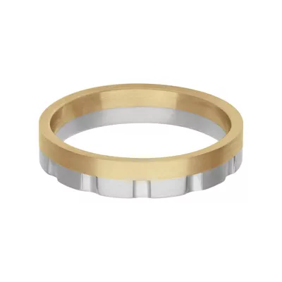 Two-Tone Vertical Cut Fusion Band (4.5mm)