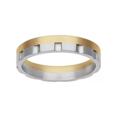 Two-Tone Vertical Cut Fusion Band (4.5mm)