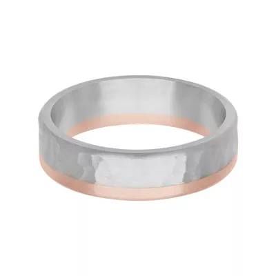Two-Tone Hammered Finish Fusion Band (6mm)