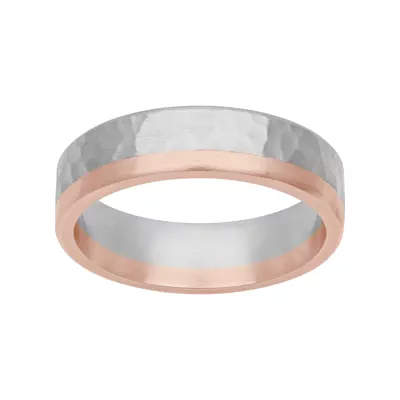 Two-Tone Hammered Finish Fusion Band (6mm)