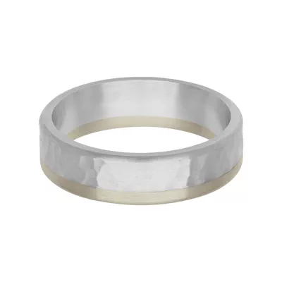 Two-Tone Hammered Finish Fusion Band (6mm)