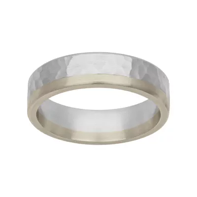 Two-Tone Hammered Finish Fusion Band (6mm)