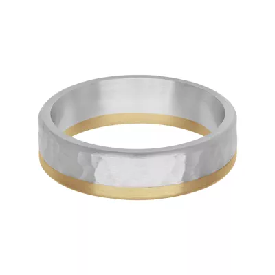 Two-Tone Hammered Finish Fusion Band (6mm)