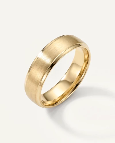 Brushed Center Polished Edge Wedding Band (5mm)