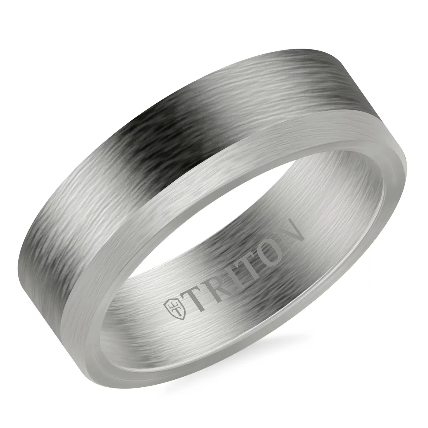 Asymmetrical Tantalum With Gold Brushed Band (7mm)