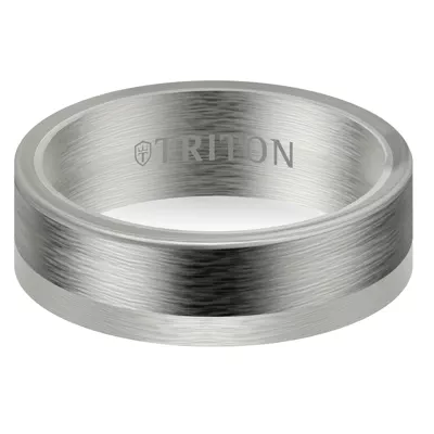 Asymmetrical Tantalum With Gold Brushed Band (7mm)