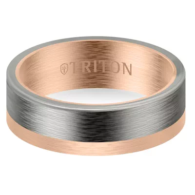 Asymmetrical Tantalum With Gold Brushed Band (7mm)