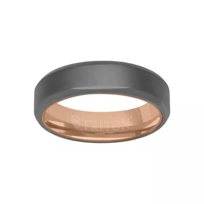 Polished Edge Matte Tantalum Band (6mm)