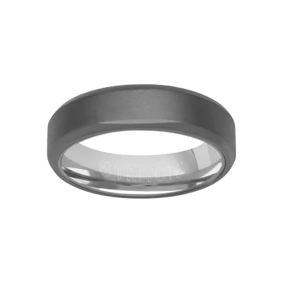 Polished Edge Matte Tantalum Band (6mm)