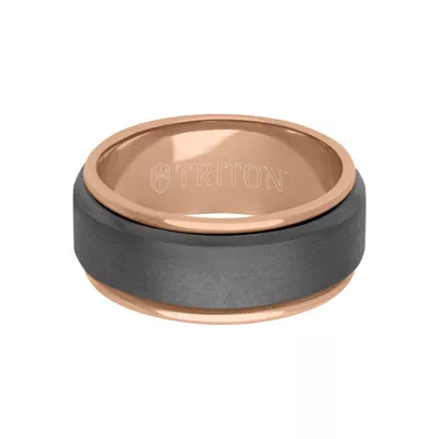 Matte Tantalum With Gold Sleeve Band (9mm)