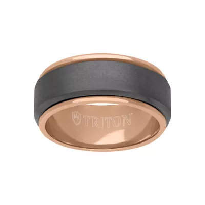 Matte Tantalum With Gold Sleeve Band (9mm)