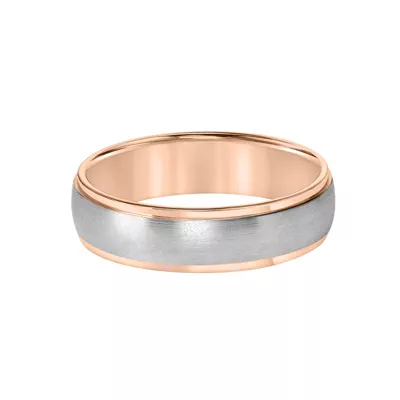 Low Dome Brushed Finish Wedding Band (6mm)