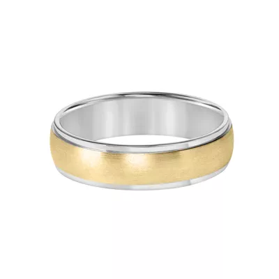 Low Dome Brushed Finish Wedding Band (6mm)