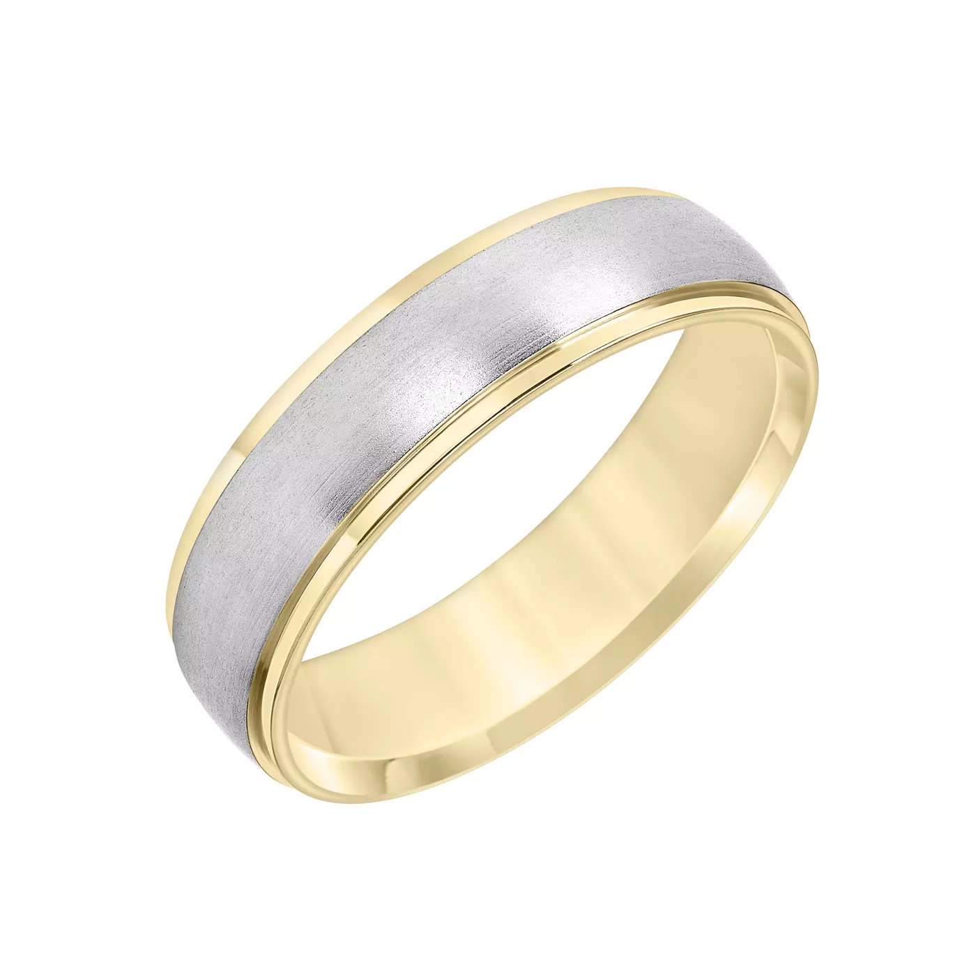 Low Dome Brushed Finish Wedding Band (6mm)