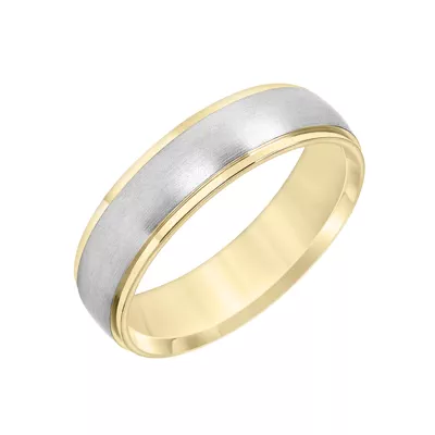 Low Dome Brushed Finish Wedding Band (6mm)
