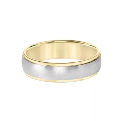 Low Dome Brushed Finish Wedding Band (6mm)