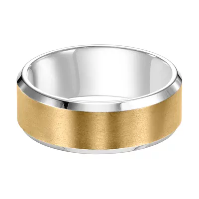 Two-tone Platinum Bevel Edge With Brush Finish (8mm)