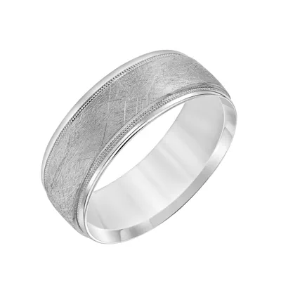 Low Dome Round Edge Crystalline Band (8mm)