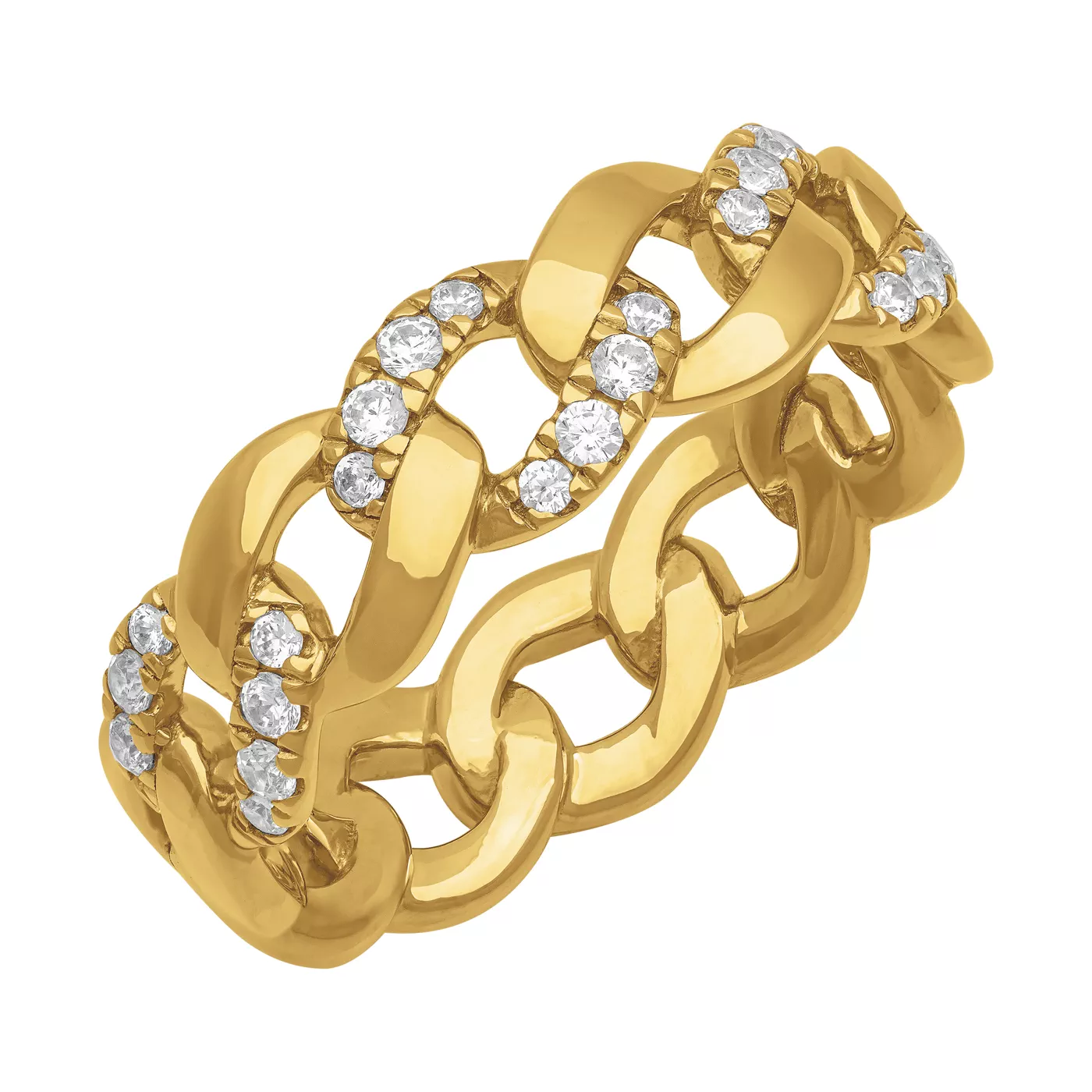 Diamond Halfway Curb Link Band (7mm)