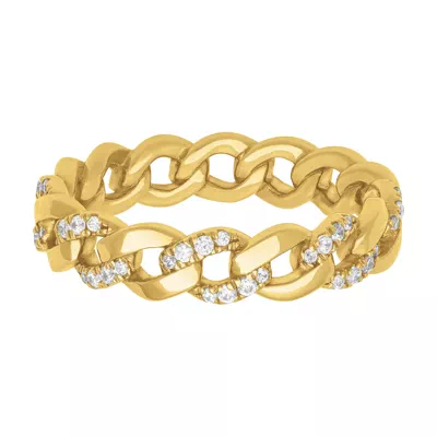 Diamond Halfway Curb Link Band (5mm)